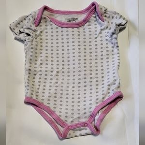 Sweet & Soft Baby Girl Pink/White Polka Dot Onesie Bodysuit Size 6-9M